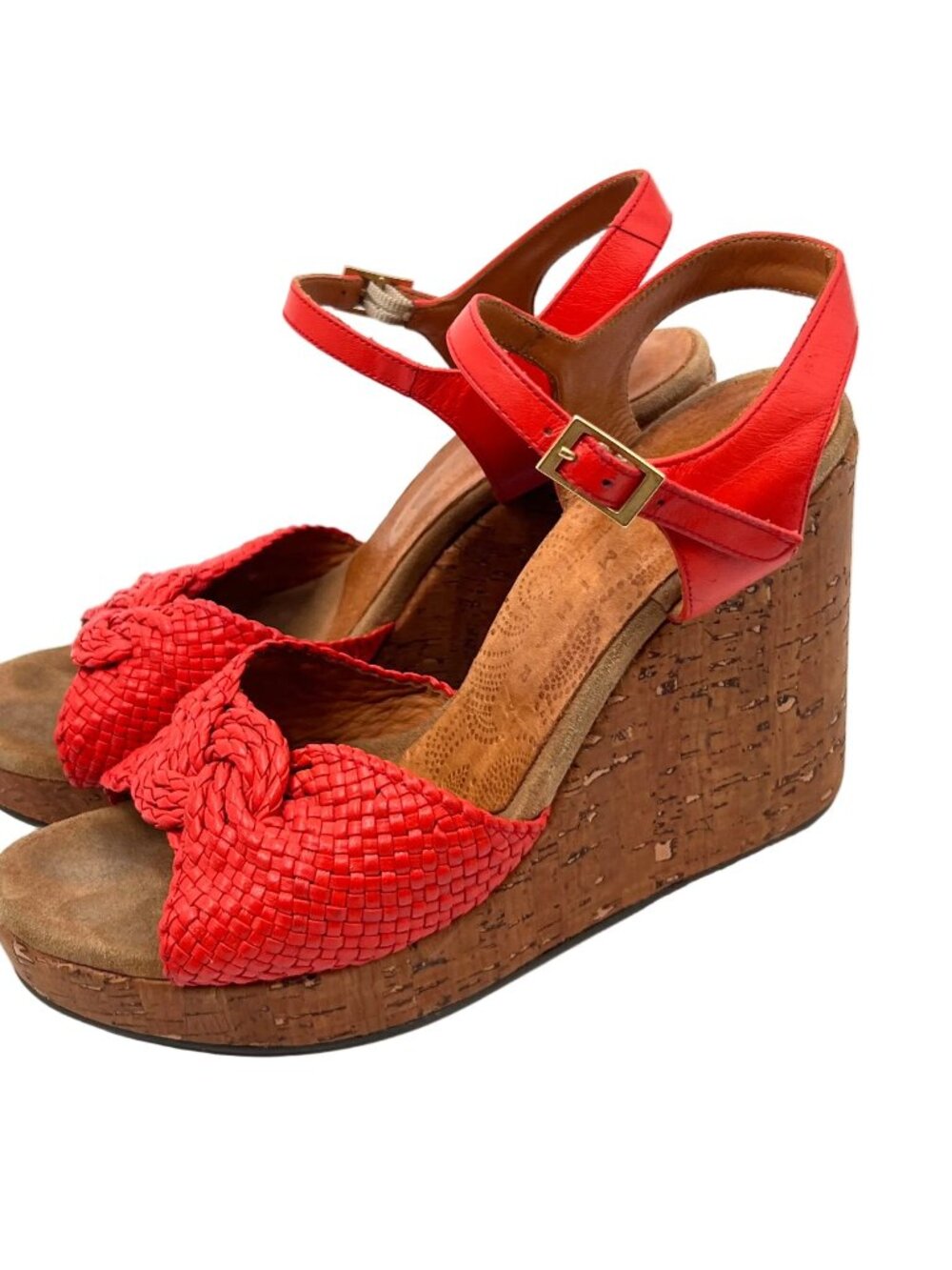 Chie Mihara Wedge Leather Cork Sandals - Picture 2 of 6